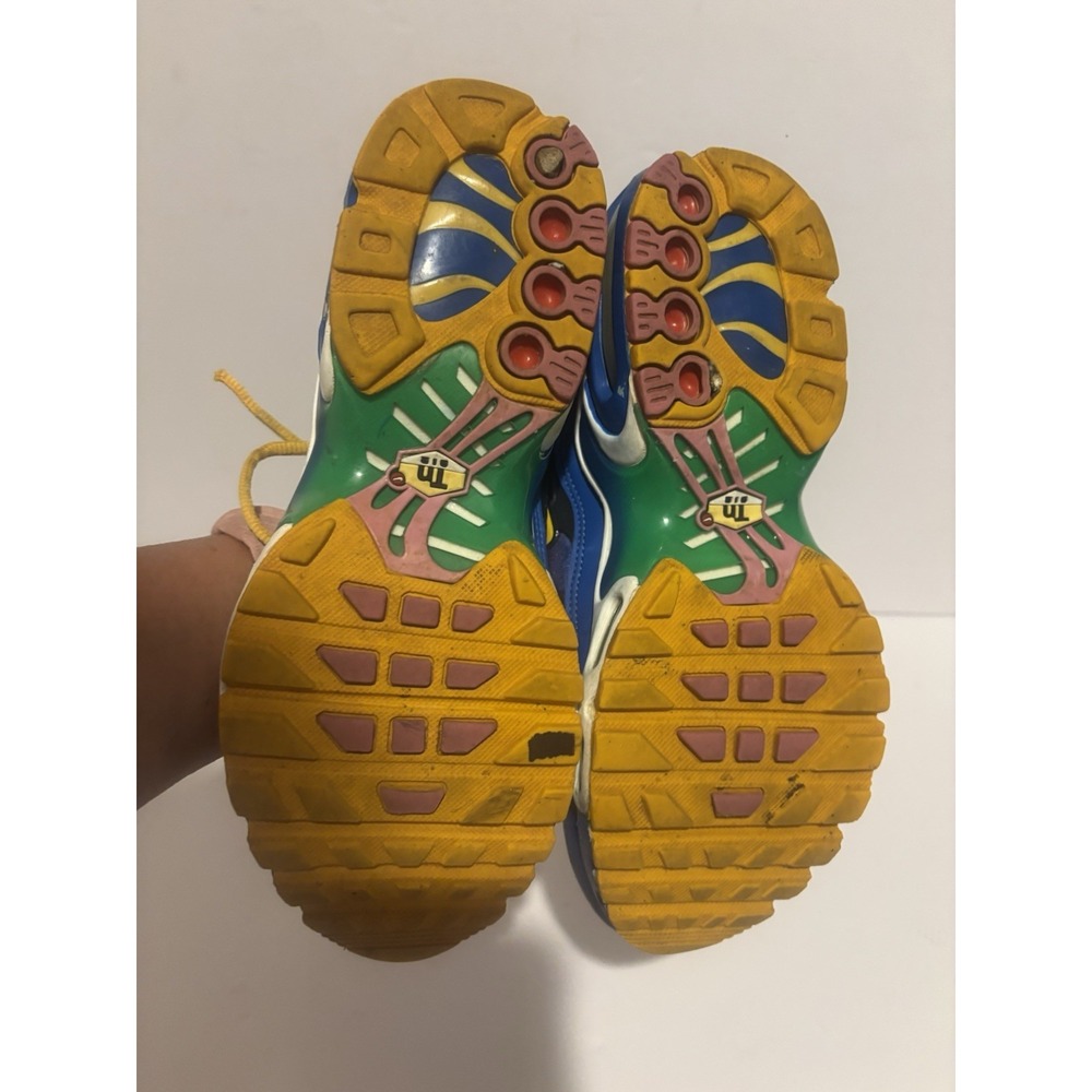 Nike Air Max Plus Gumball Size 4.5Y‎ Blue Yellow Boys Athletic Sneakers - Picture 6 of 12